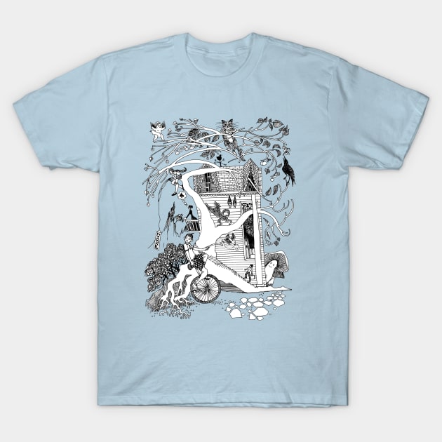 Strange House in the Woods T-Shirt by endrene